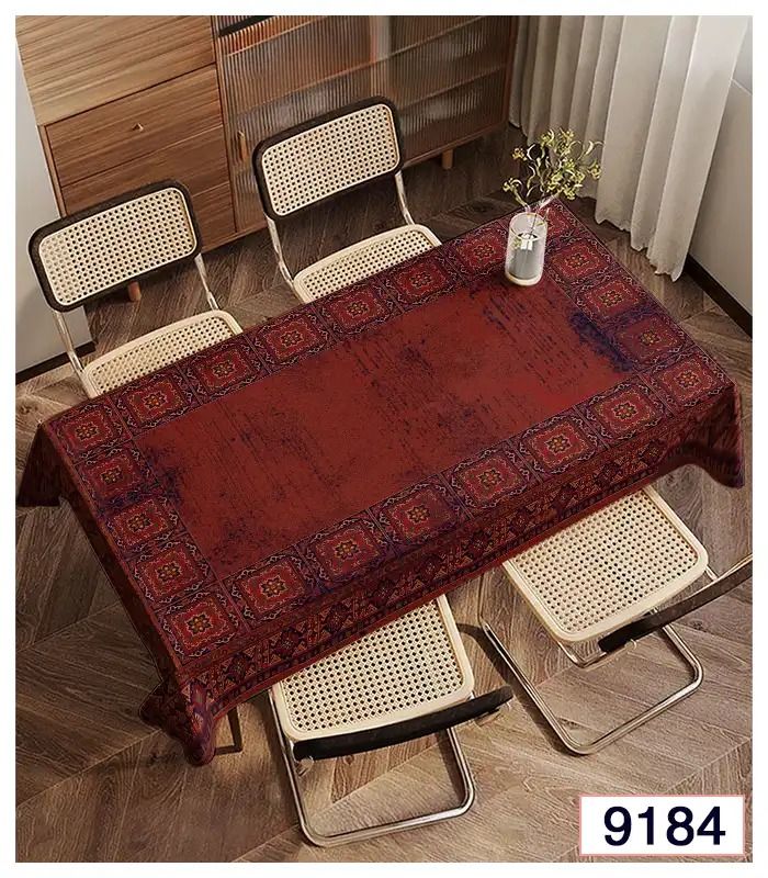 رومیزی و زیر سفره مخمل برند فرشینه آفتاب کد9184