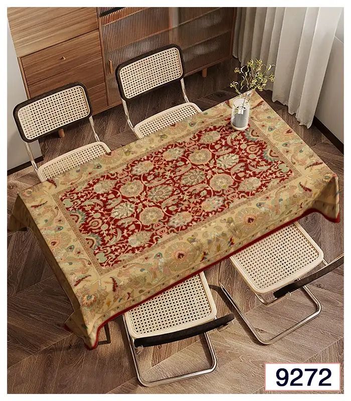 رومیزی و زیر سفره مخمل برند فرشینه آفتاب کد9272