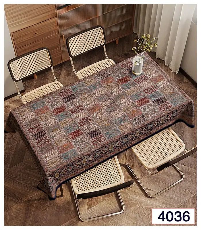 رومیزی و زیر سفره مخمل برند فرشینه آفتاب کد4036