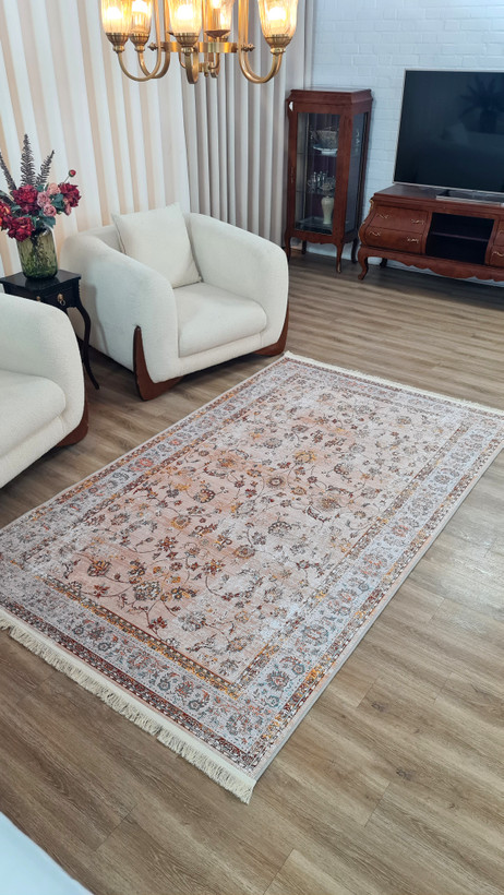 فرشینه سلطان آبادی وینتیج فرشینه آفتاب کدU451مخمل شانل استپدار