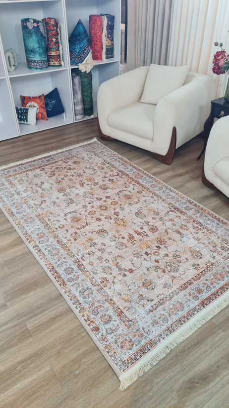 فرشینه سلطان آبادی وینتیج فرشینه آفتاب کدU451مخمل شانل استپدار