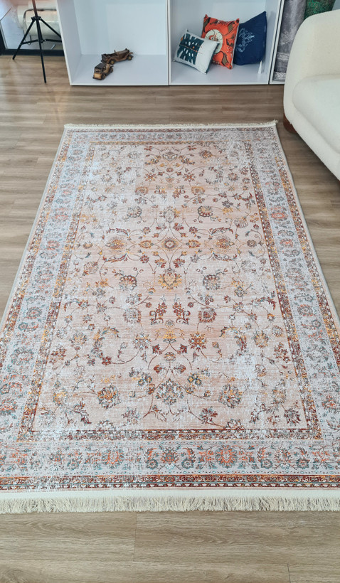 فرشینه سلطان آبادی وینتیج فرشینه آفتاب کدU451مخمل شانل استپدار
