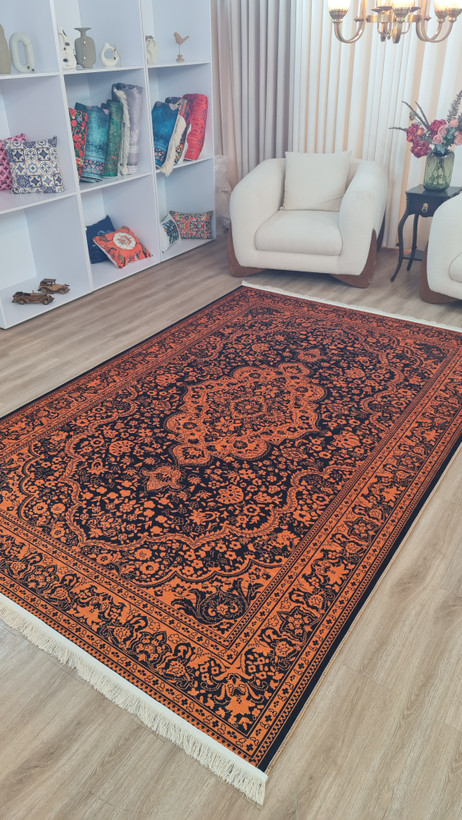خرید ارزان فرشینه آفتاب کدU568مخمل شانل استپدار
